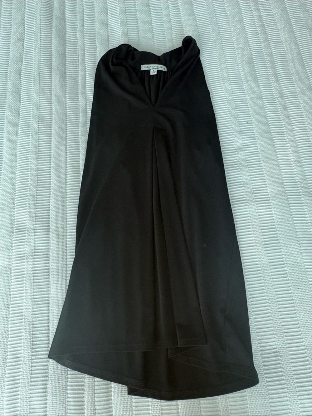 Green Envelope Black V-Neck Tank Top